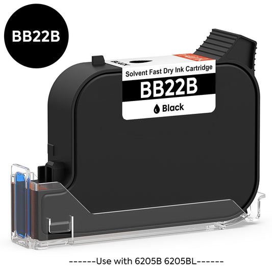 v4ink Bentsai BB22B Black Original Fast Dry Solvent Ink Cartridge for 6205B 6205BL Handheld Printer - 1 Pack