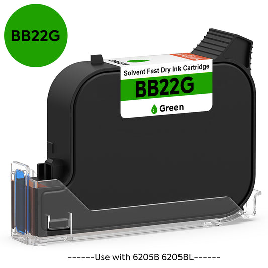 v4ink Bentsai BB22G Green Original Fast Dry Solvent Ink Cartridge for 6205B 6205BL Handheld Printer - 1 Pack