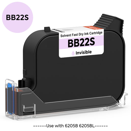 v4ink Bentsai BB22S Invisible Original Fast Dry Solvent Ink Cartridge for 6205B 6205BL Handheld Printer - 1 Pack