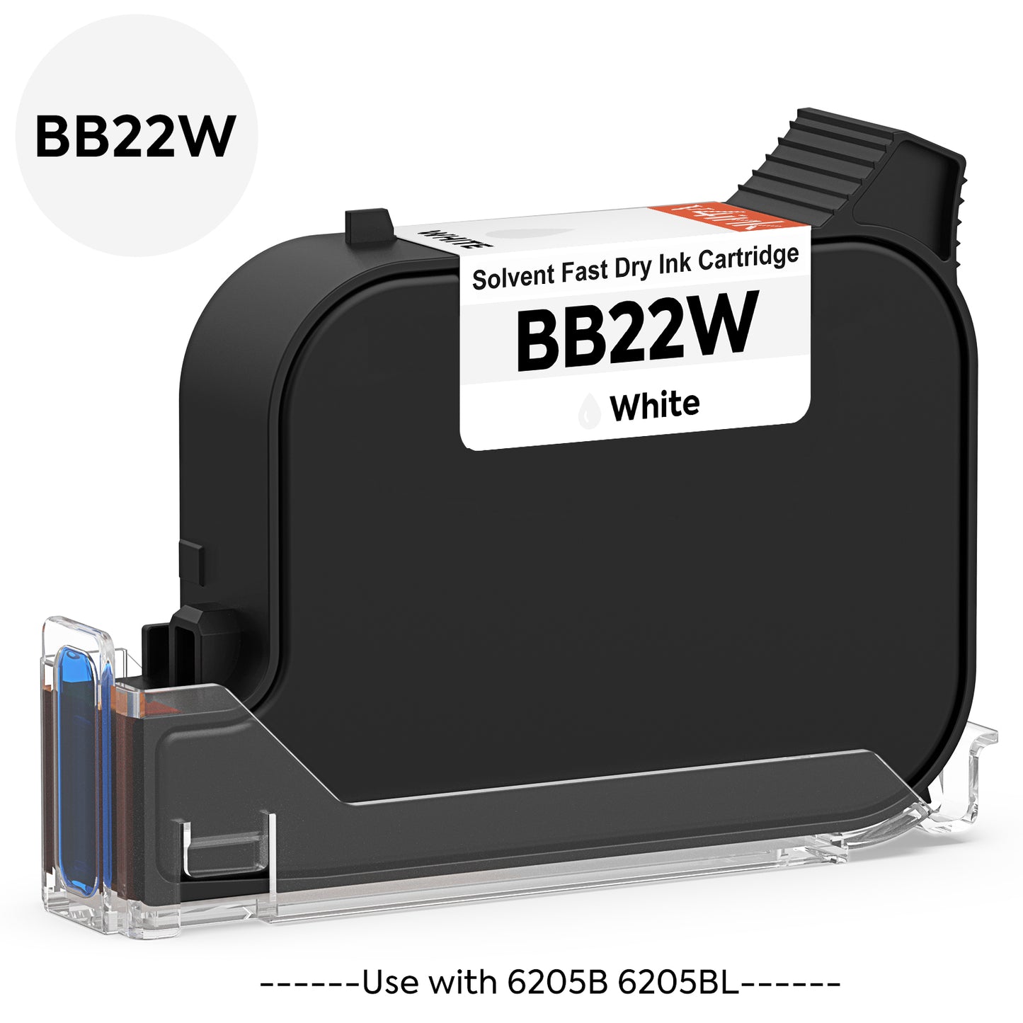 v4ink Bentsai BB22W White Original Fast Dry Solvent Ink Cartridge for 6205B 6205BL Handheld Printer