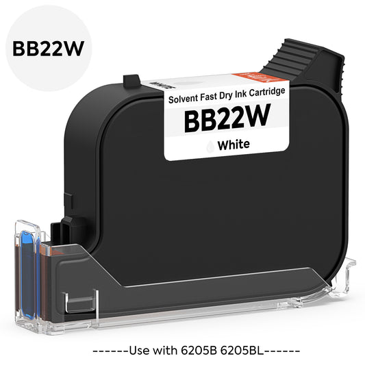 v4ink Bentsai BB22W White Original Fast Dry Solvent Ink Cartridge for 6205B 6205BL Handheld Printer