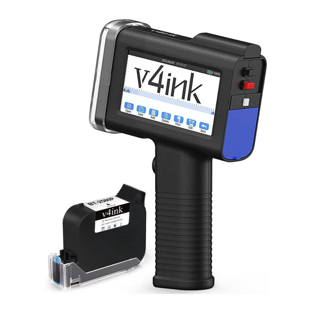 v4ink Bentsai BT-HH6105B2 High Definition Portable Handheld Inkjet Marking  and Lot Coding Printer