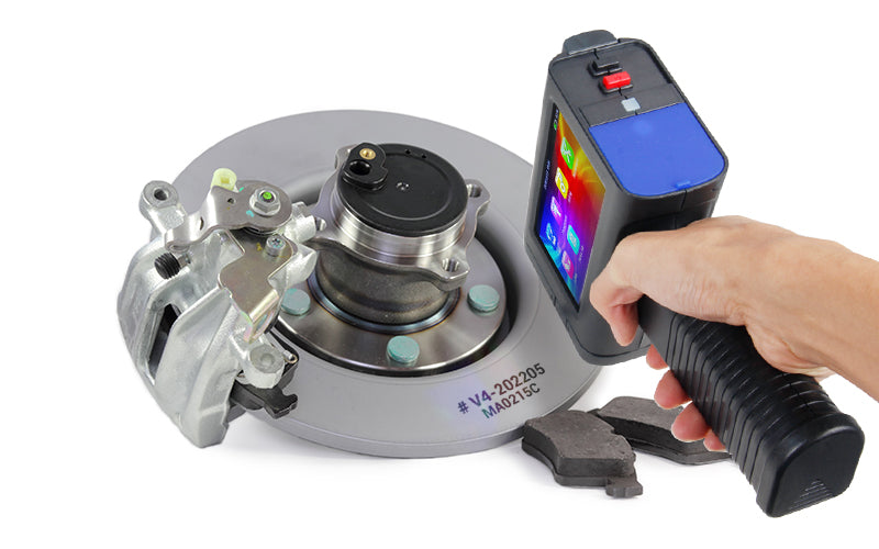 Marking on automotive parts with v4ink BENTSAI handheld inkjet printer