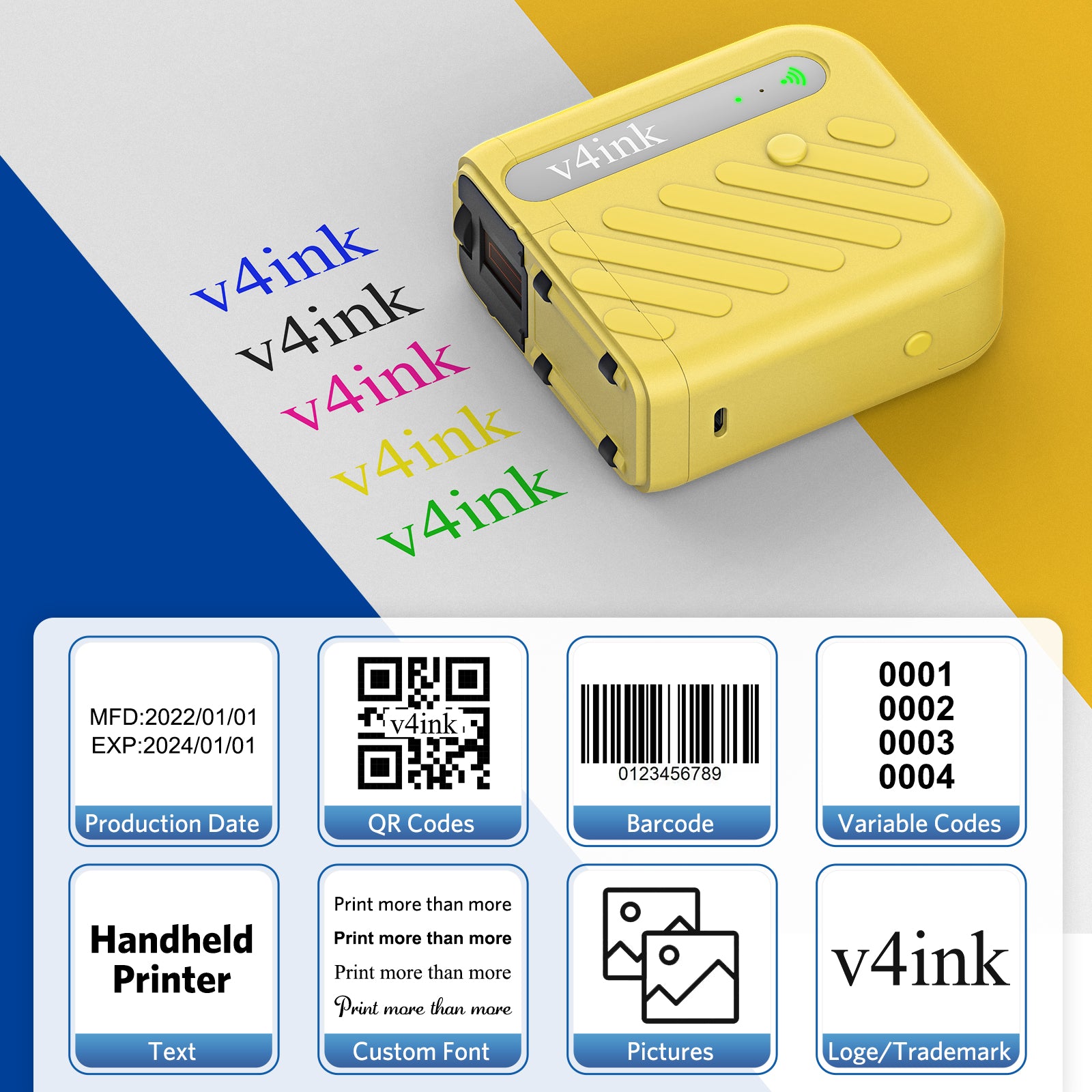 Applicable printing contents for v4ink BENTSAI B10 mini printer