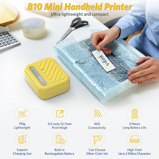 Key features of B10 mini portable inkjet printer