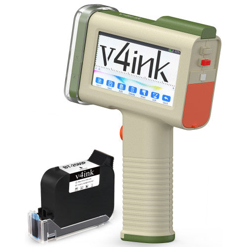 v4ink Bentsai Beige BT-HH6105B2 High Definition Portable Handheld Inkjet Marking and Lot Coding Printer