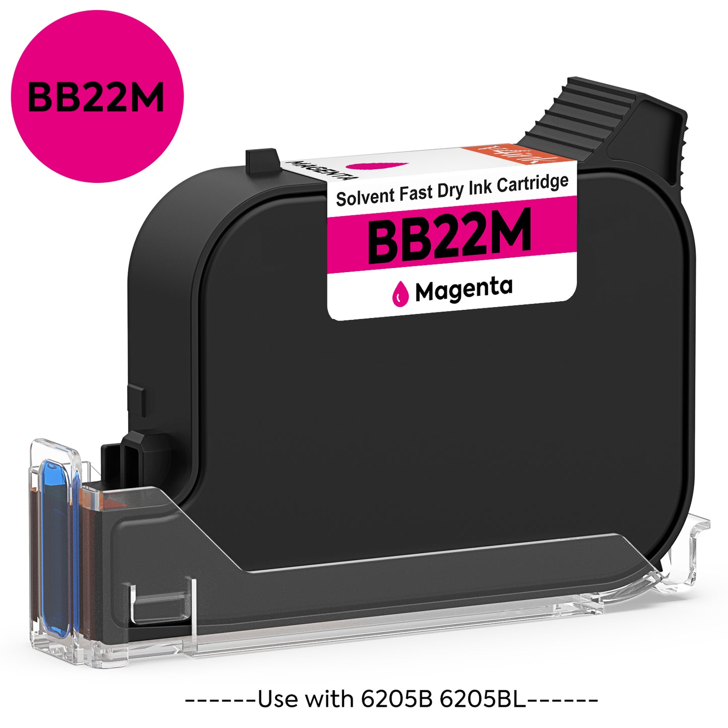 v4ink Bentsai BB22M Magenta Original Fast Dry Solvent Ink Cartridge for 6205B 6205BL Handheld Printer - 1 Pack