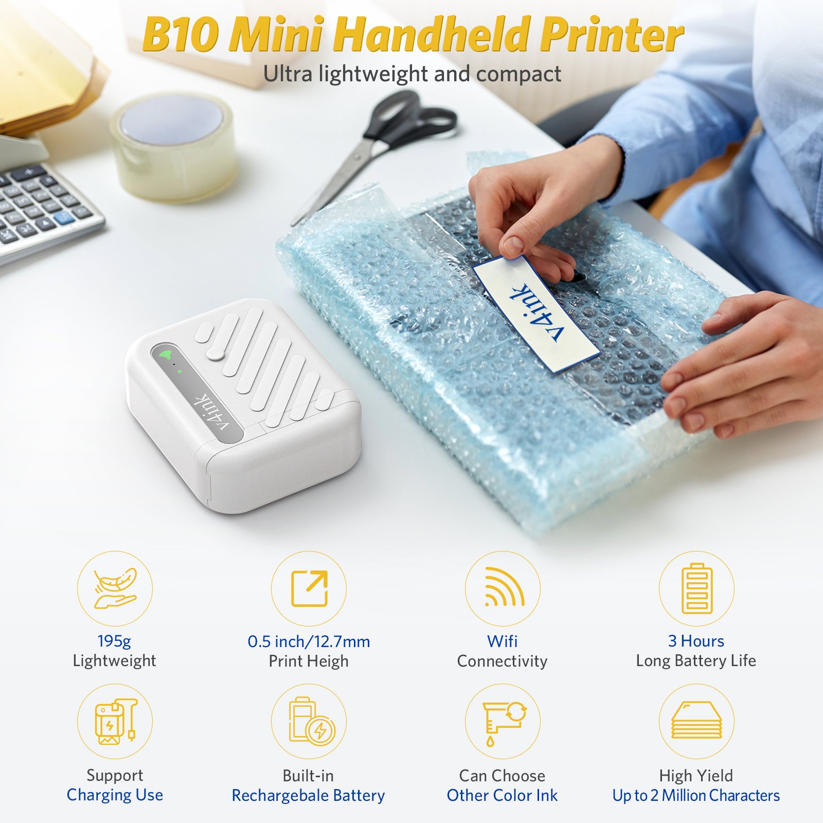 Key features of B10 mini portable inkjet printer