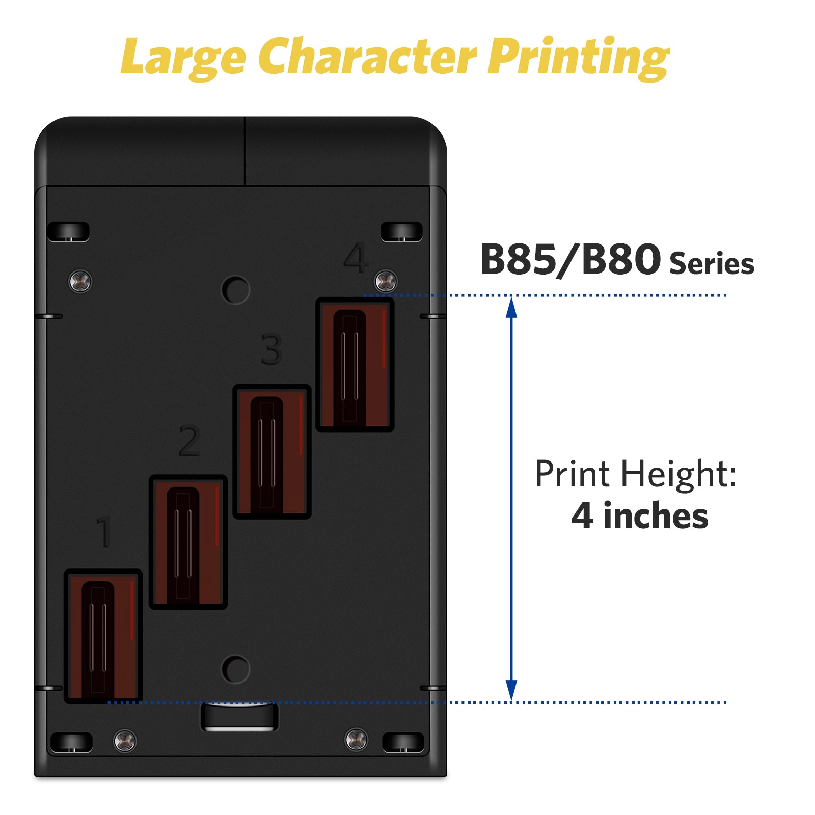 BENTSAI B35 One inch Handheld Inkjet Printer, Large Character Inkjet Printer, Up to 1" 25mm Print Height, Use for Both Water-Absorbing and A - 3
